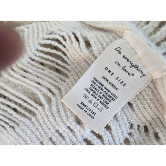 Sleeping On Snow Poncho Womens One Size Anthropologie Boho Knit Artsy Soft Cozy - Picture 8 of 8